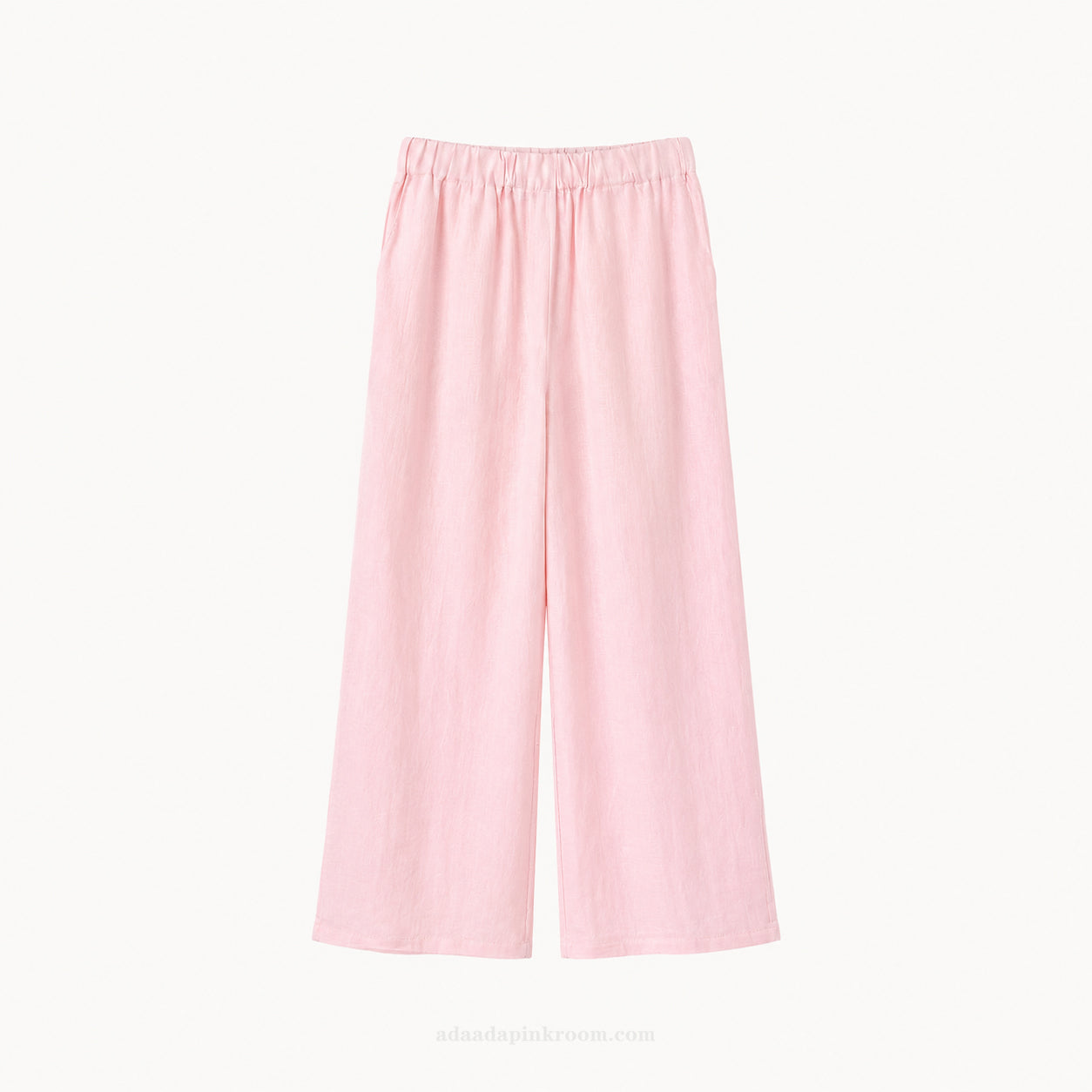 Soft Pink Wide-Leg Pants