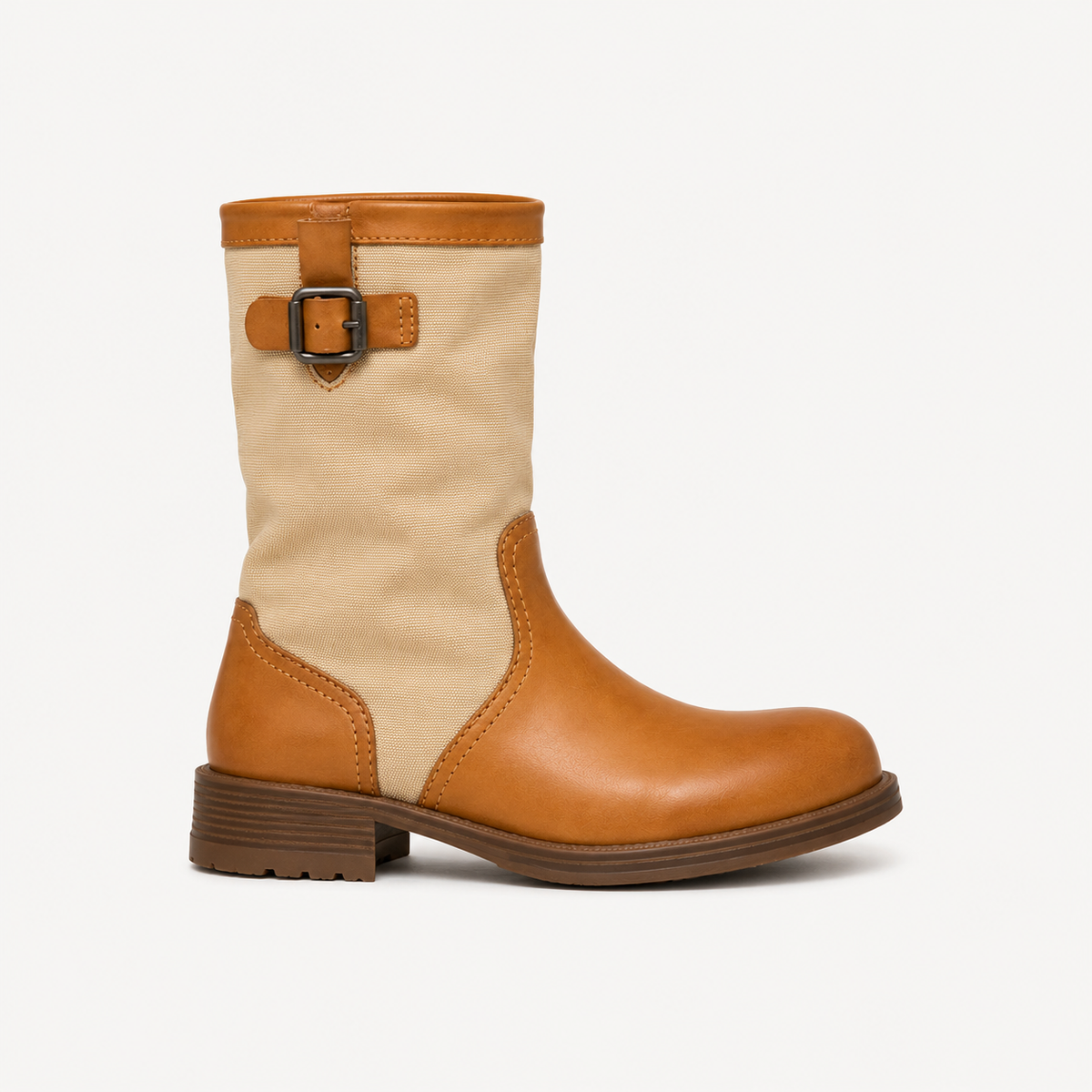 Sienna Contrast Buckle Boots
