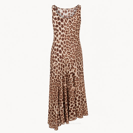 Leopard Print Midi Dress