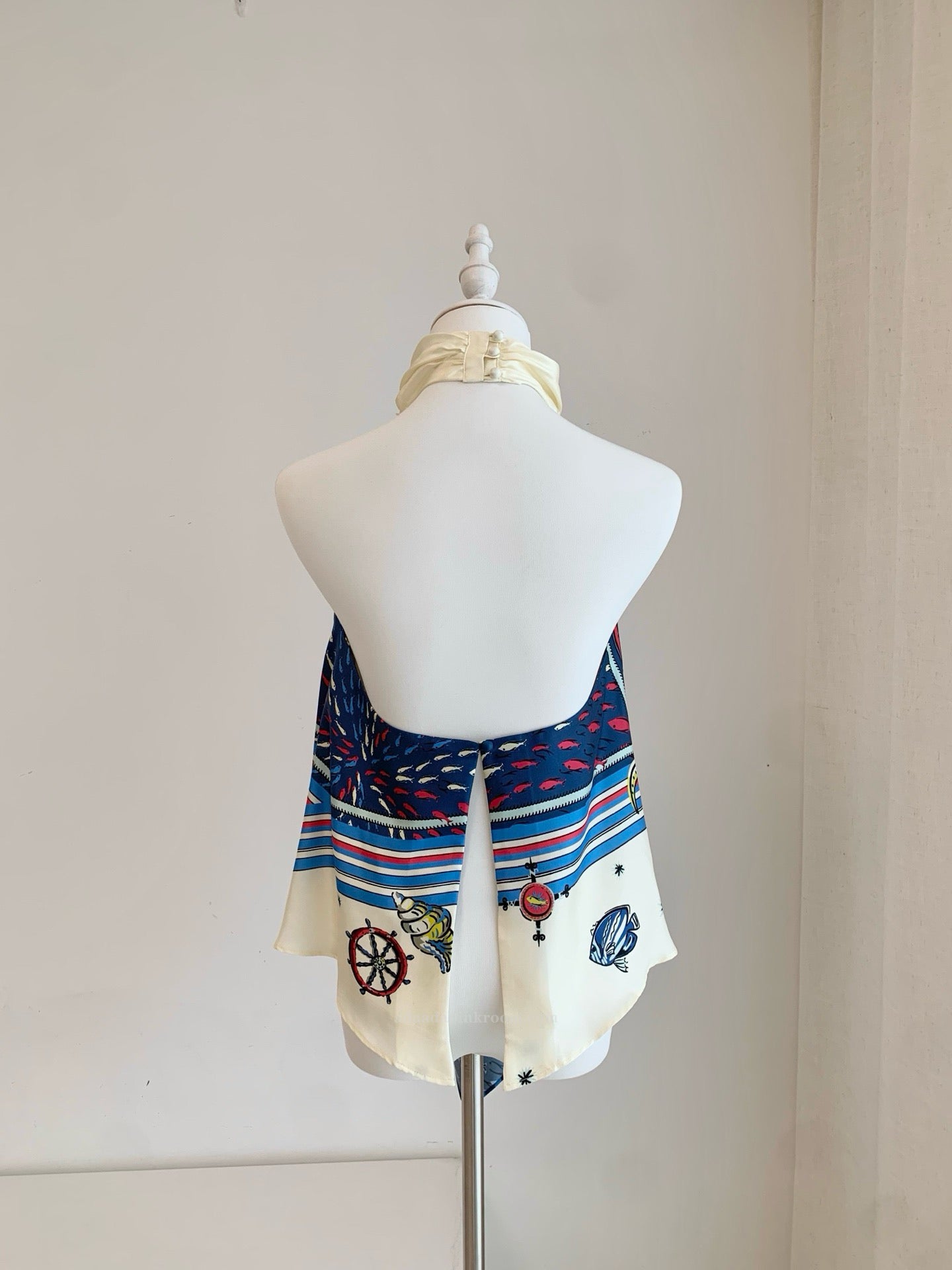 Printed Scarf Top