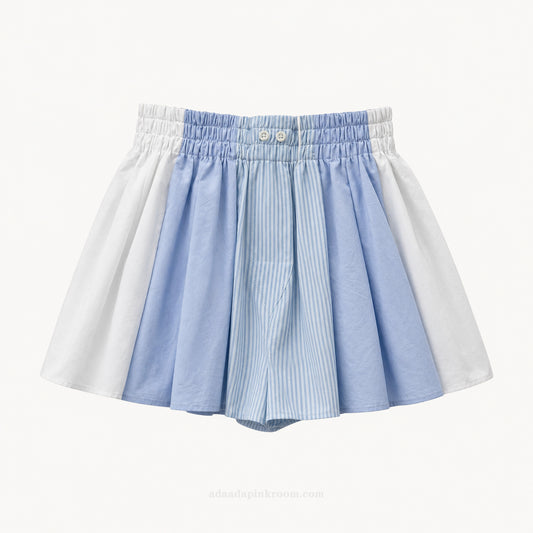 Striped Poplin Skort