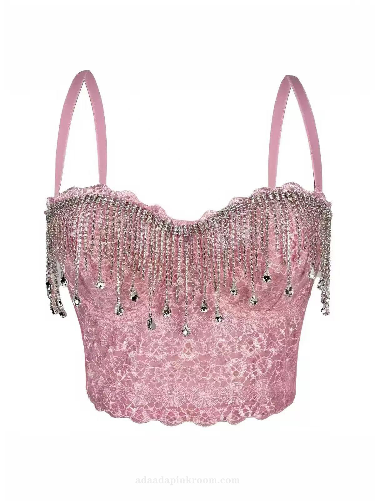 Embellished Corset Crop Top