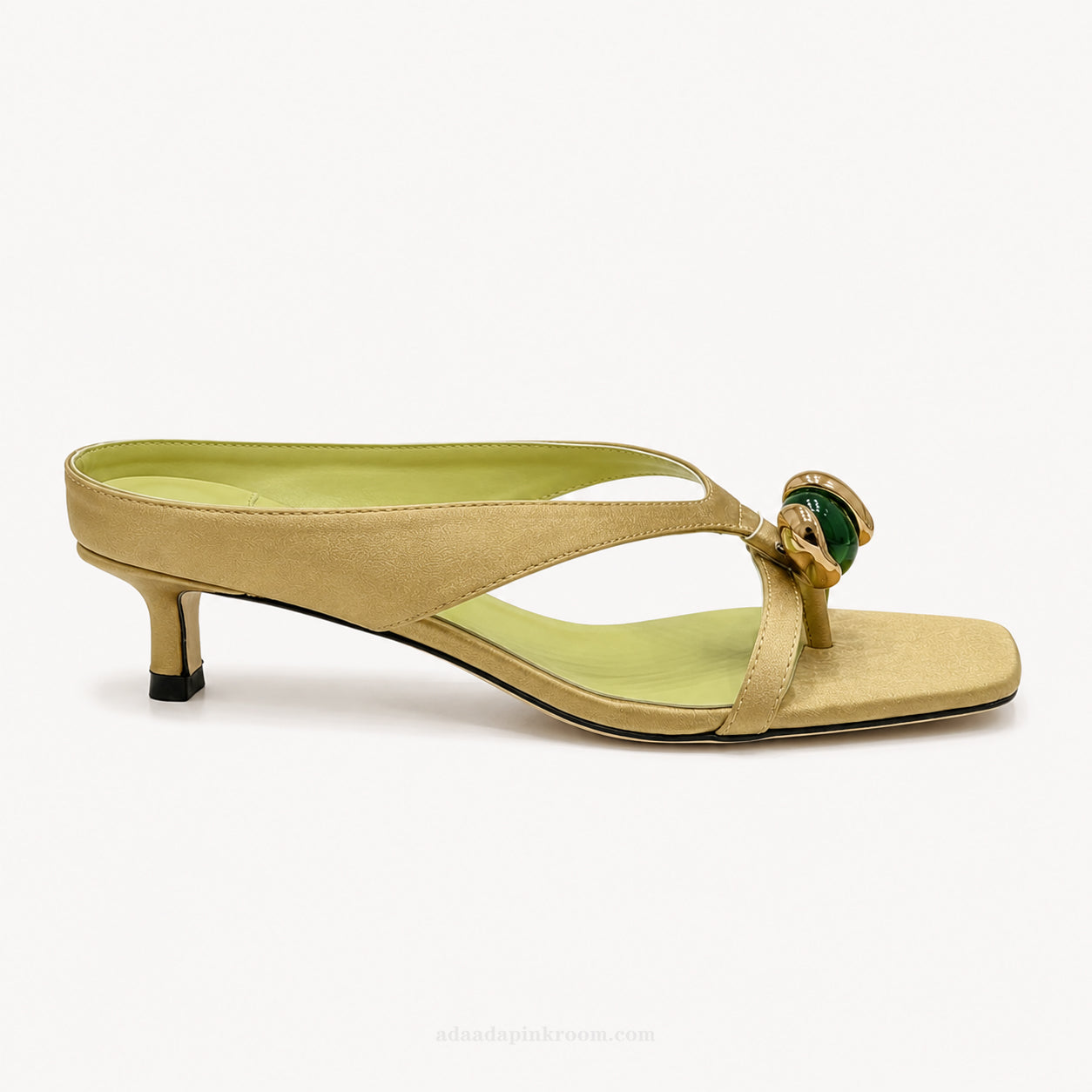 Sculptural Detail Thong Sandals