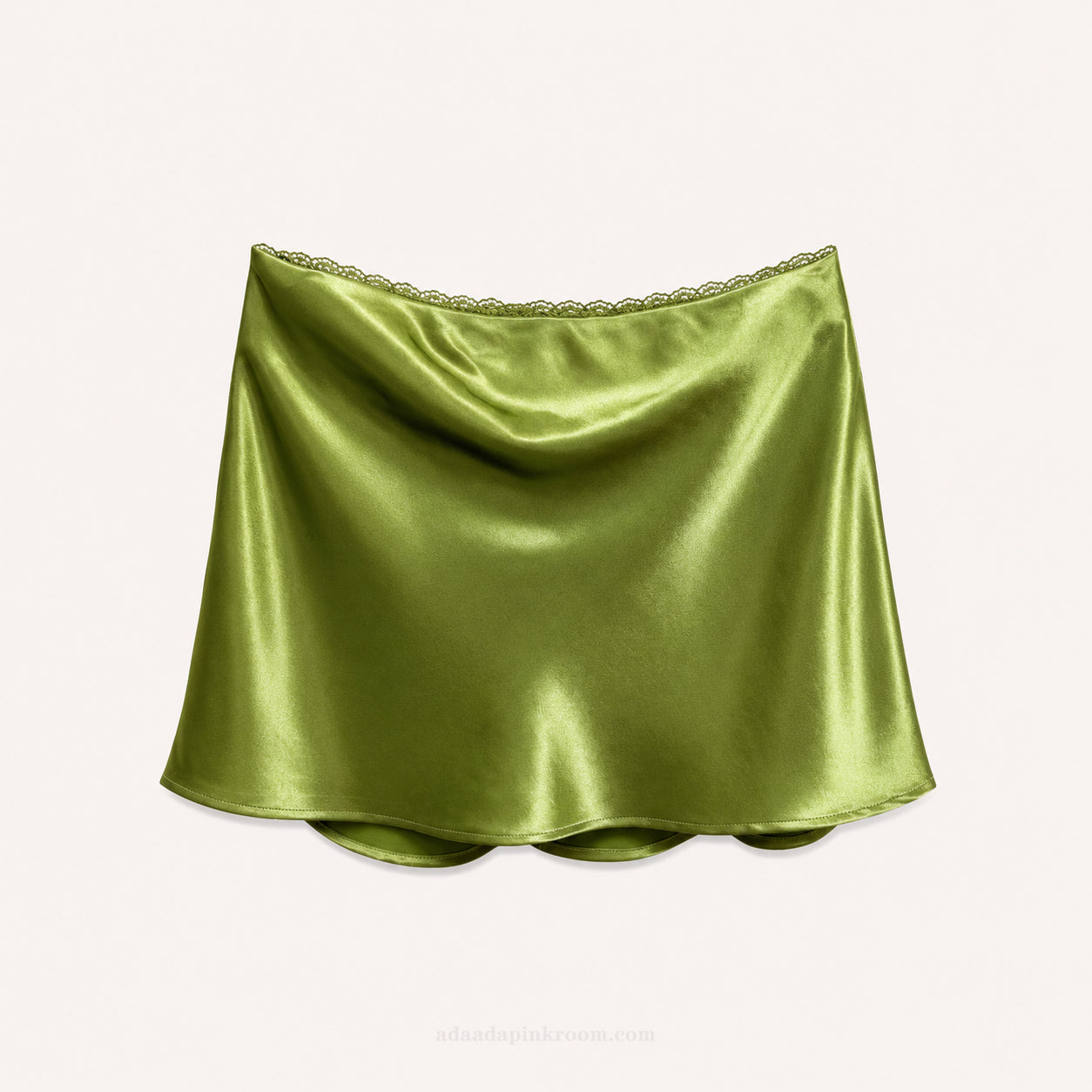 Satin Effect Draped Skort