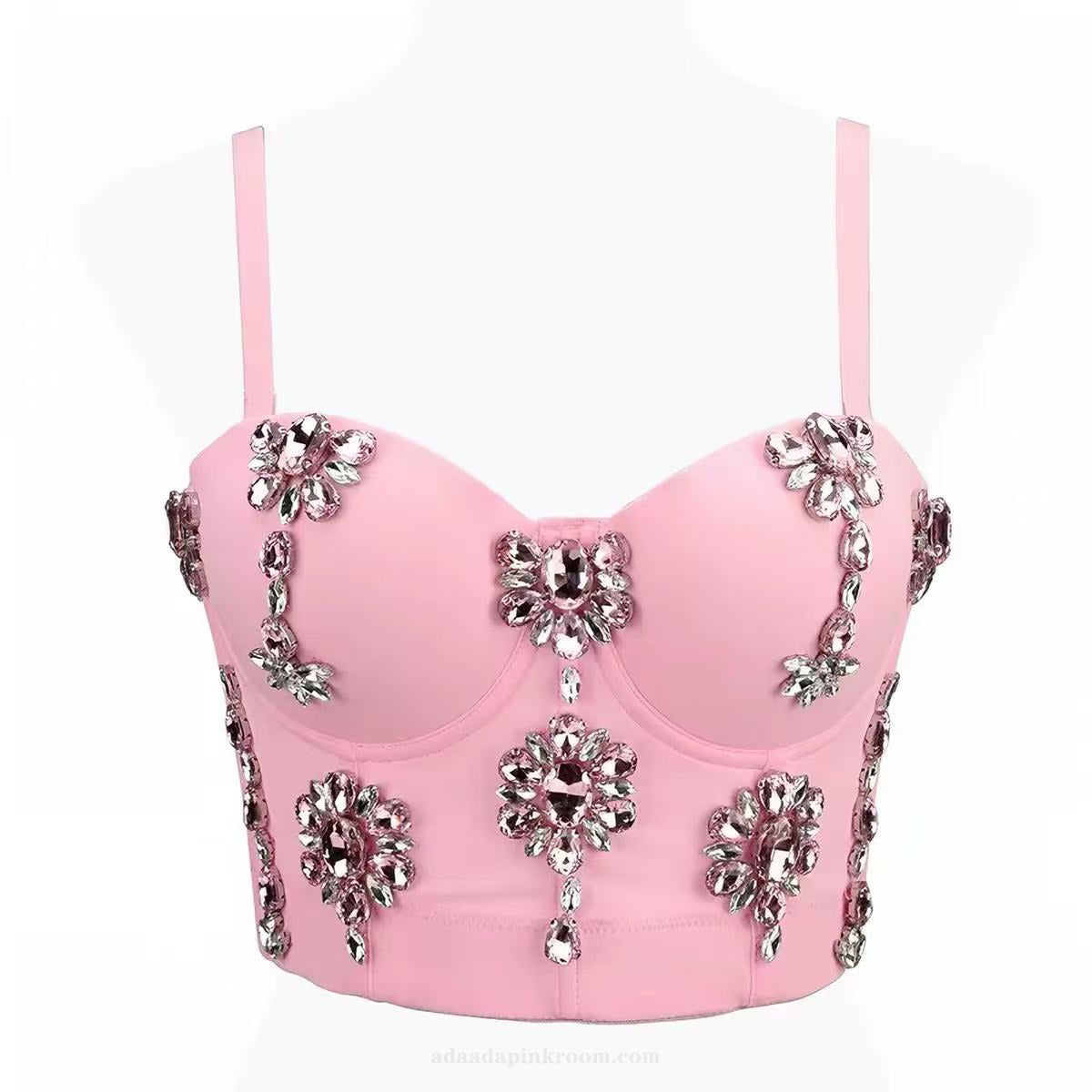 Embellished Corset Crop Top