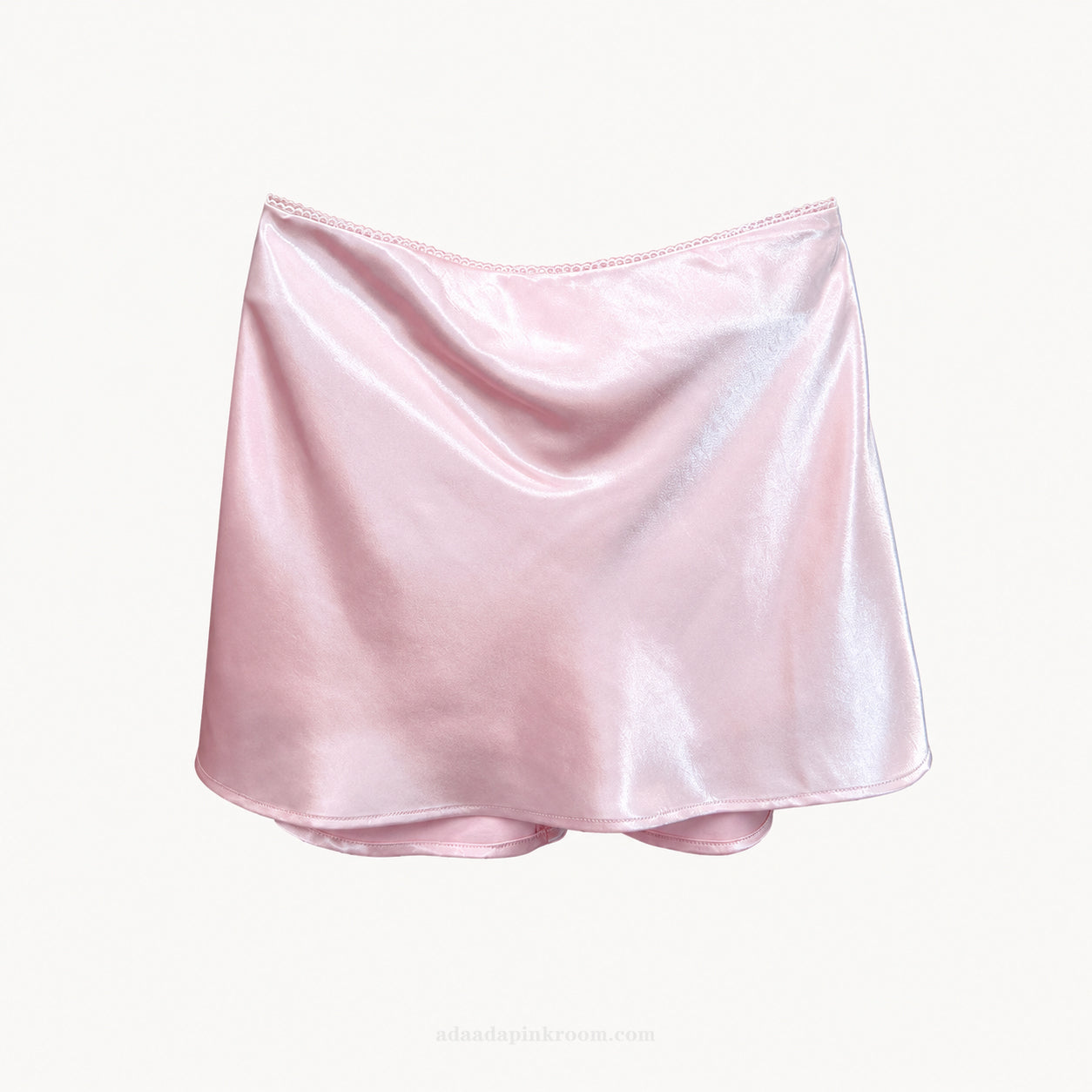 Satin Effect Draped Skort