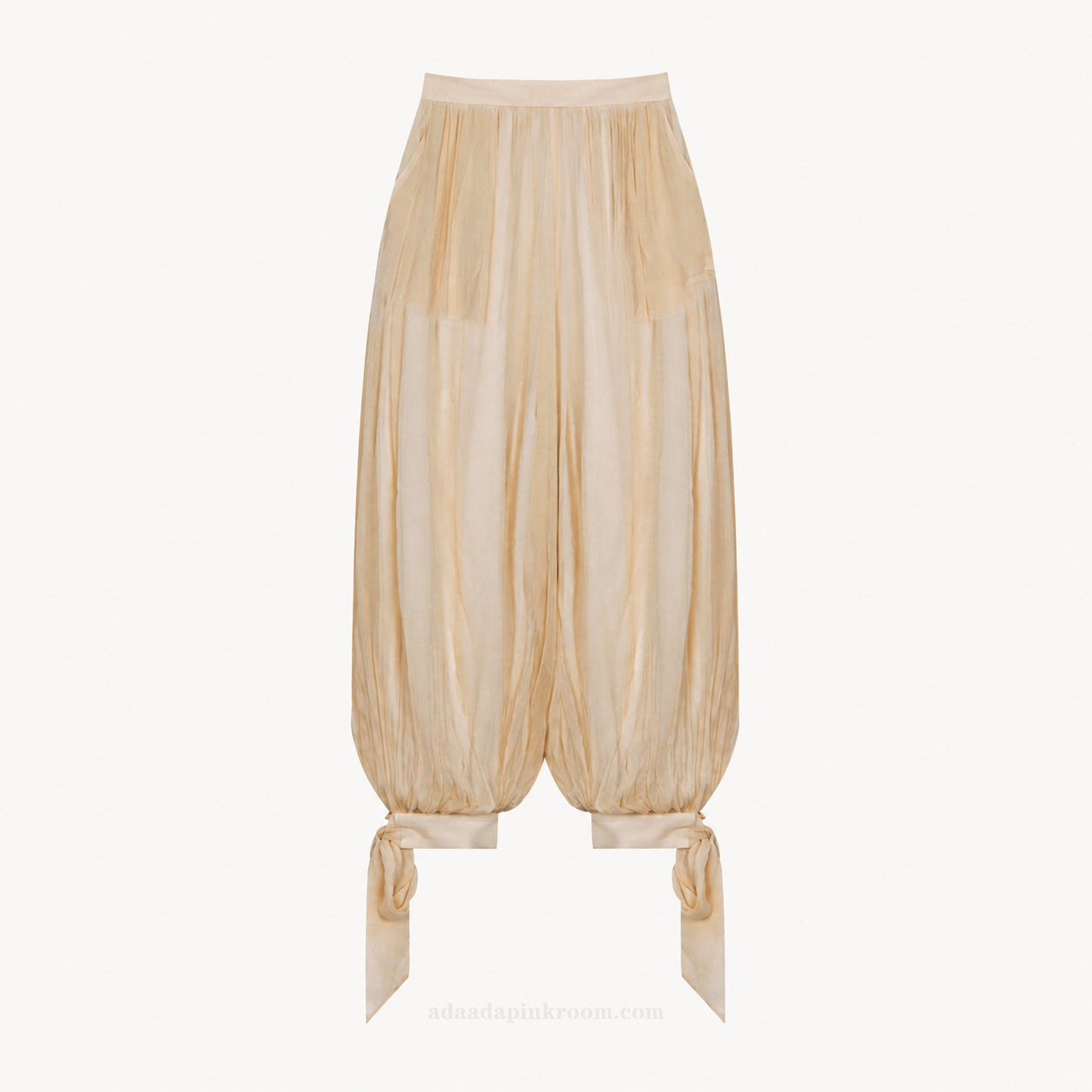TIE-HEM BALLOON PANTS