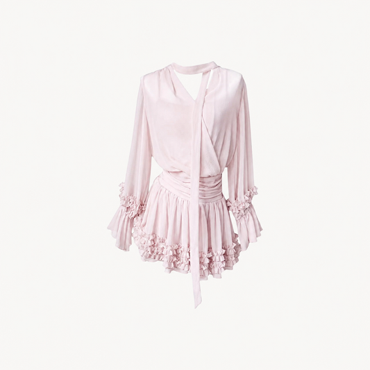 RUFFLE WRAP ROMPER