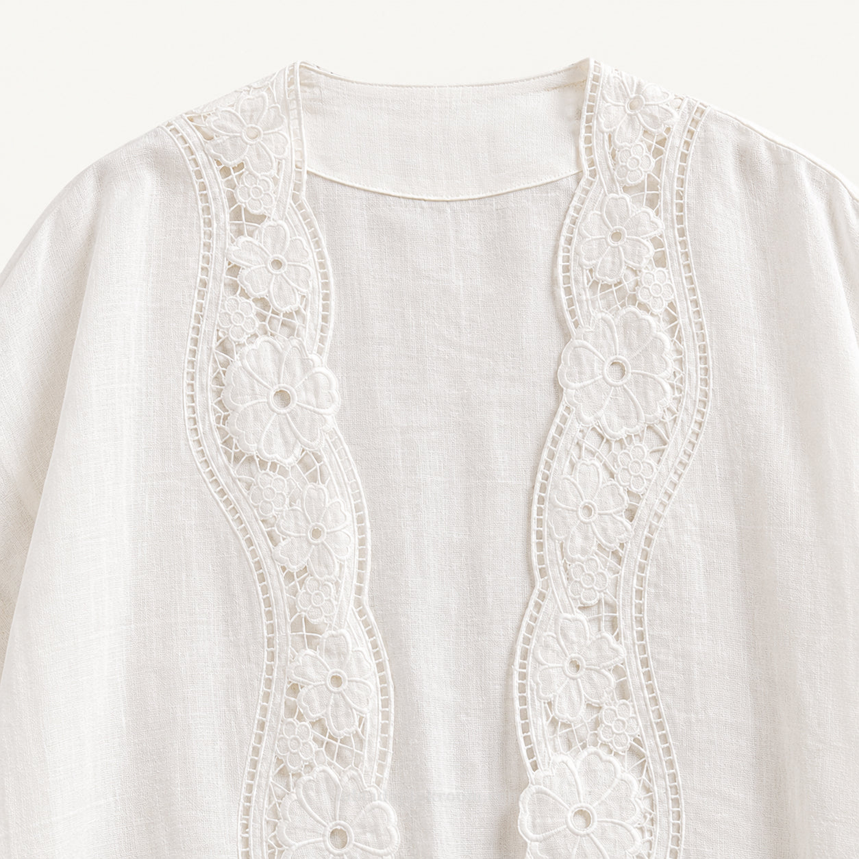 LACE LINEN KIMONO JACKET