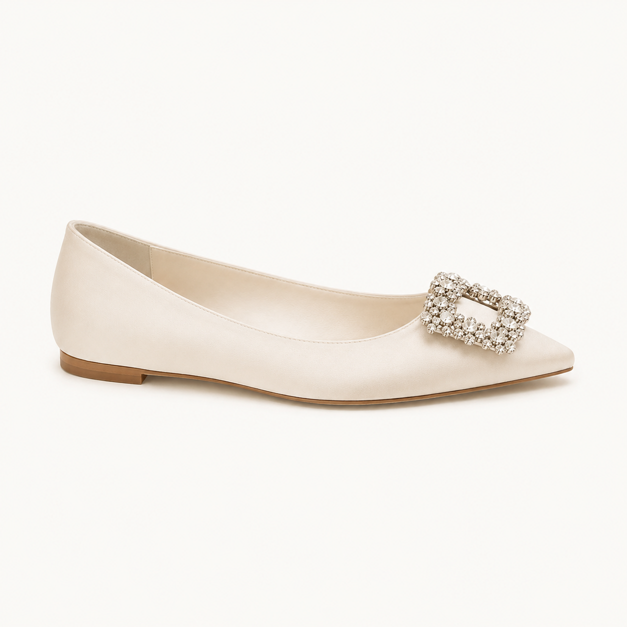 Embellished Pointed-Toe Flats