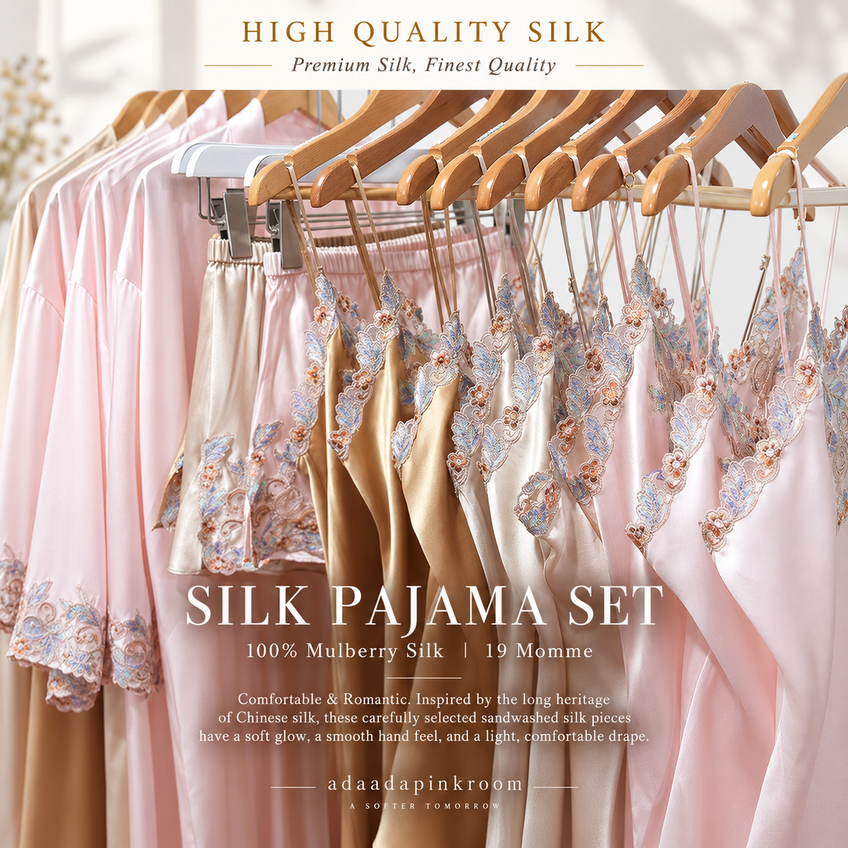 Camellia Lace Trim Robe