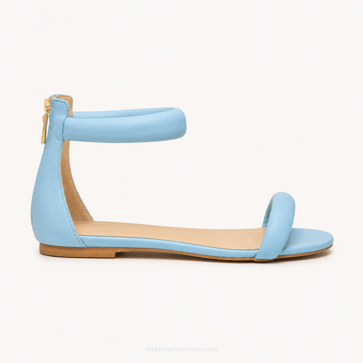 Light Blue Flat Sandals