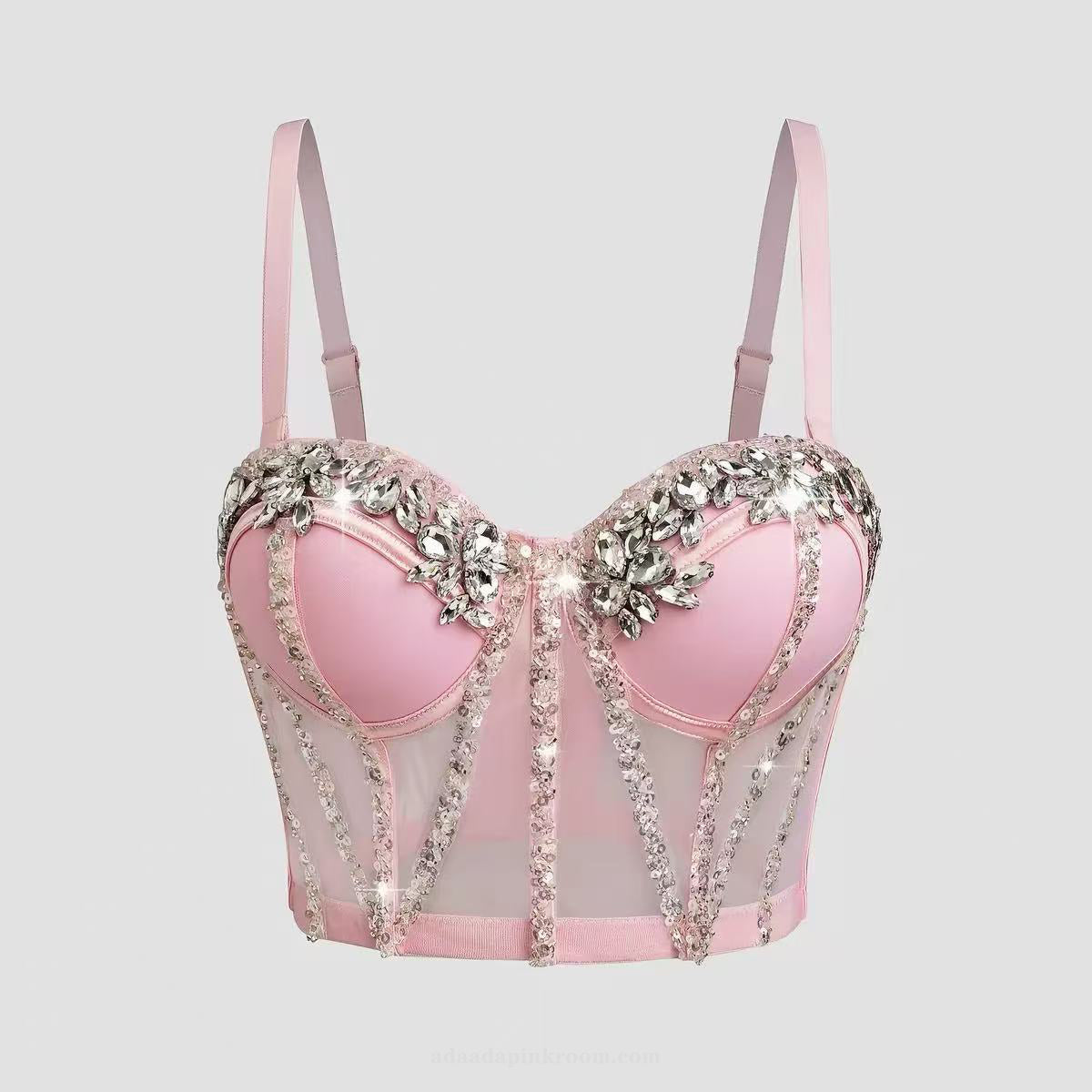 Embellished Corset Crop Top