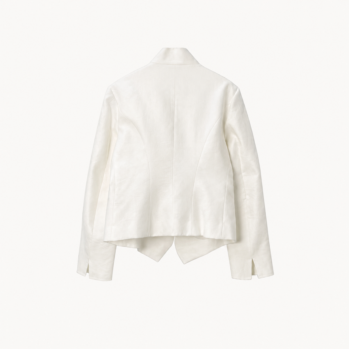Ivory Pointed-Hem Jacket