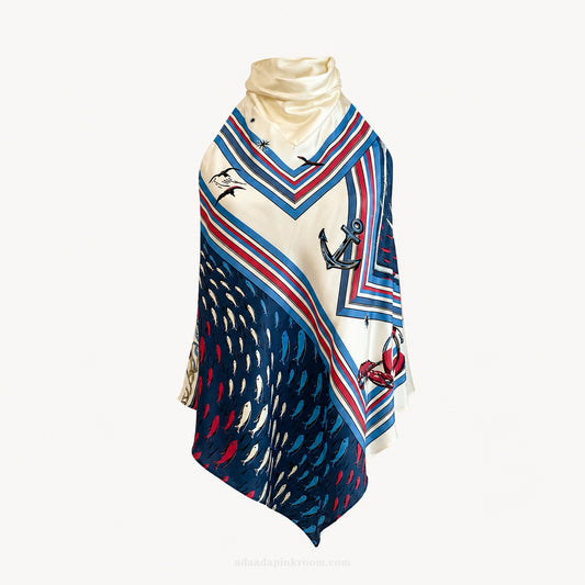 Printed Scarf Top
