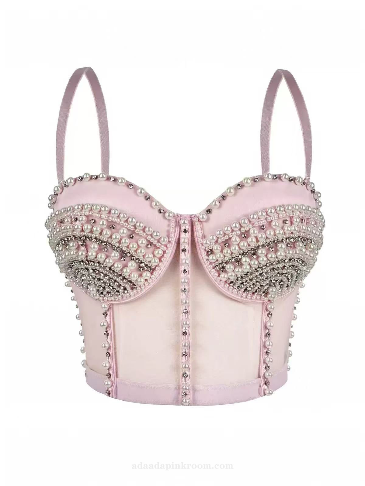 Embellished Corset Crop Top
