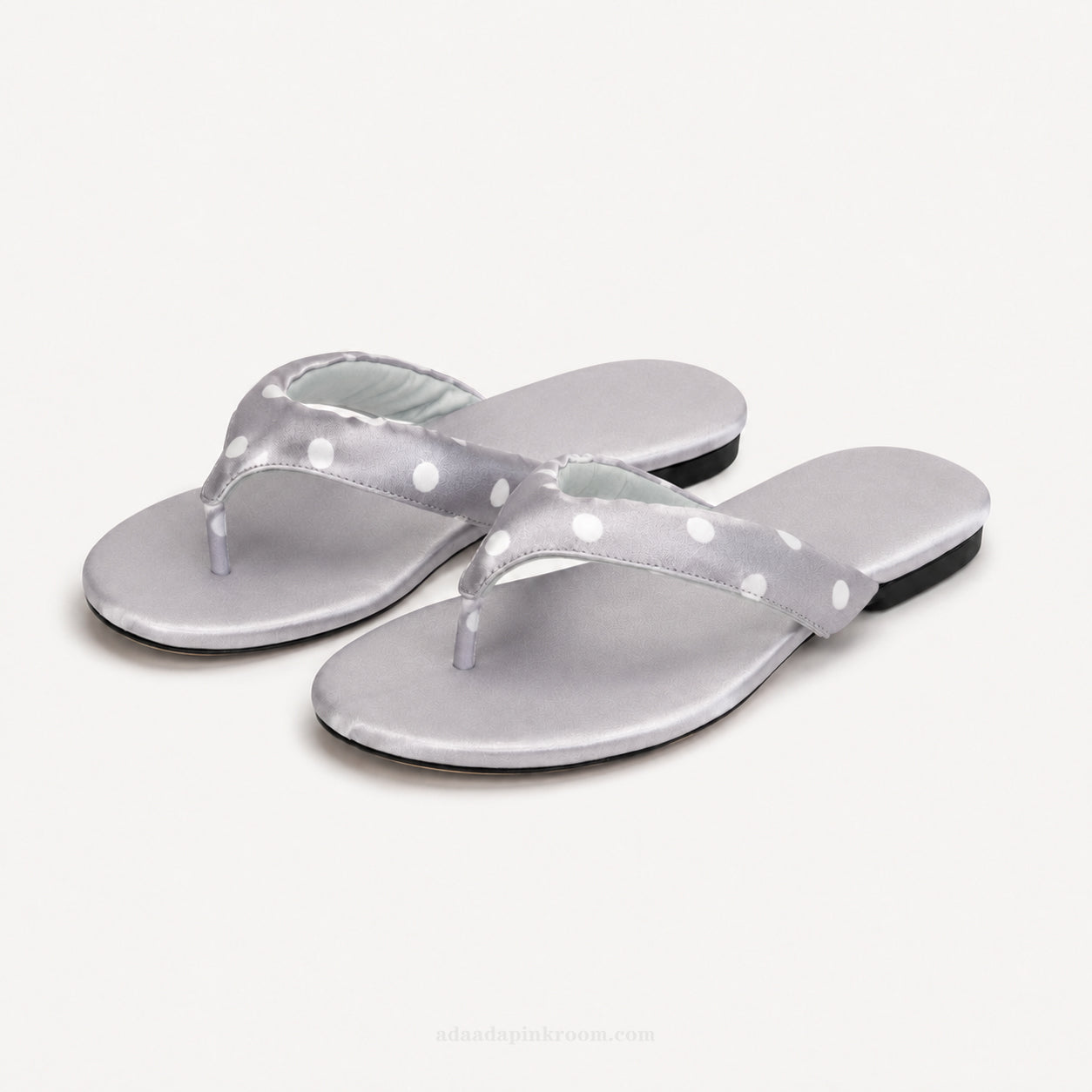 Metallic Polka Dot Flat Sandals