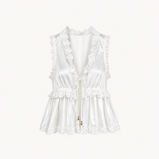 LACE TRIM BABYDOLL TOP
