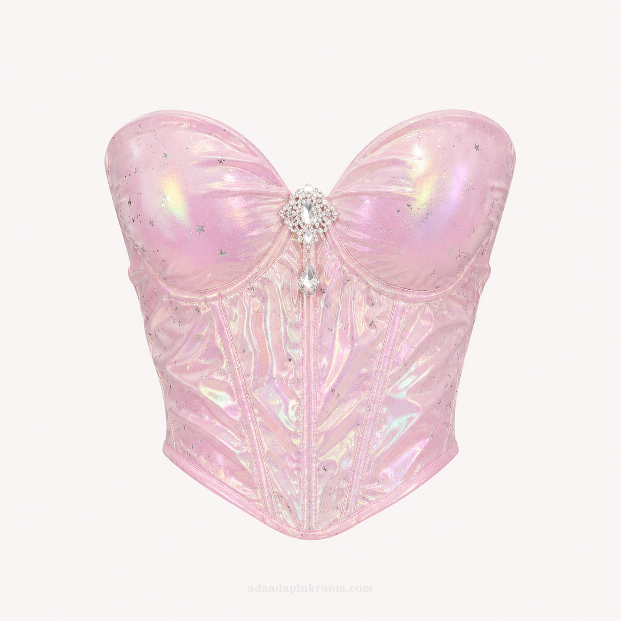 Iridescent Tulle Corset Mini Dress
