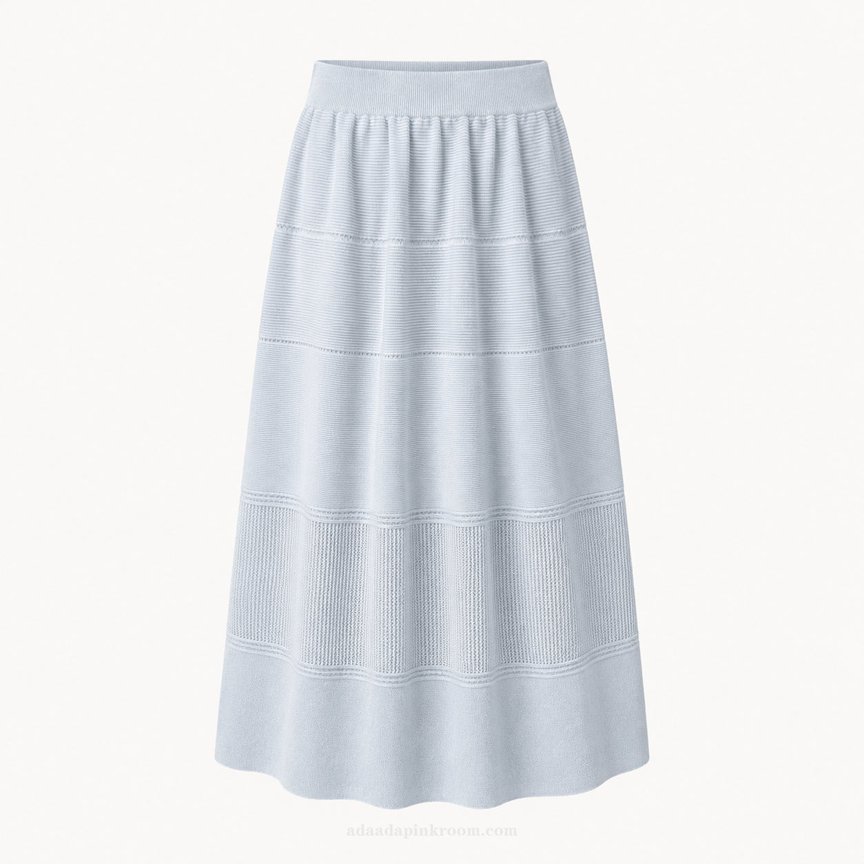 Textured Knit Midi Skirt