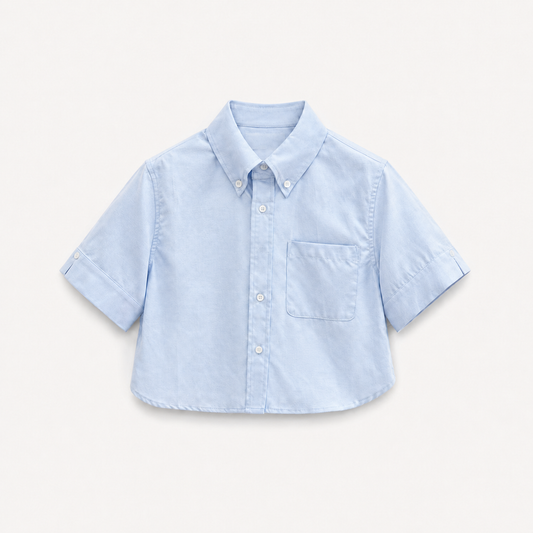 CROPPED SHIRT WITH POCKET