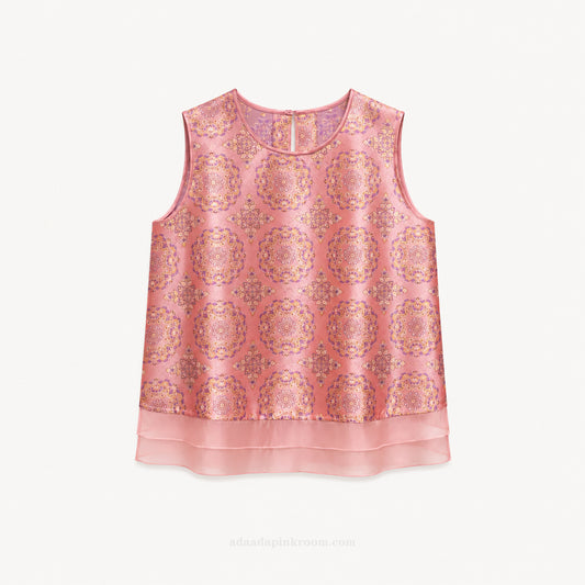 Mulberry Silk Jacquard Vest