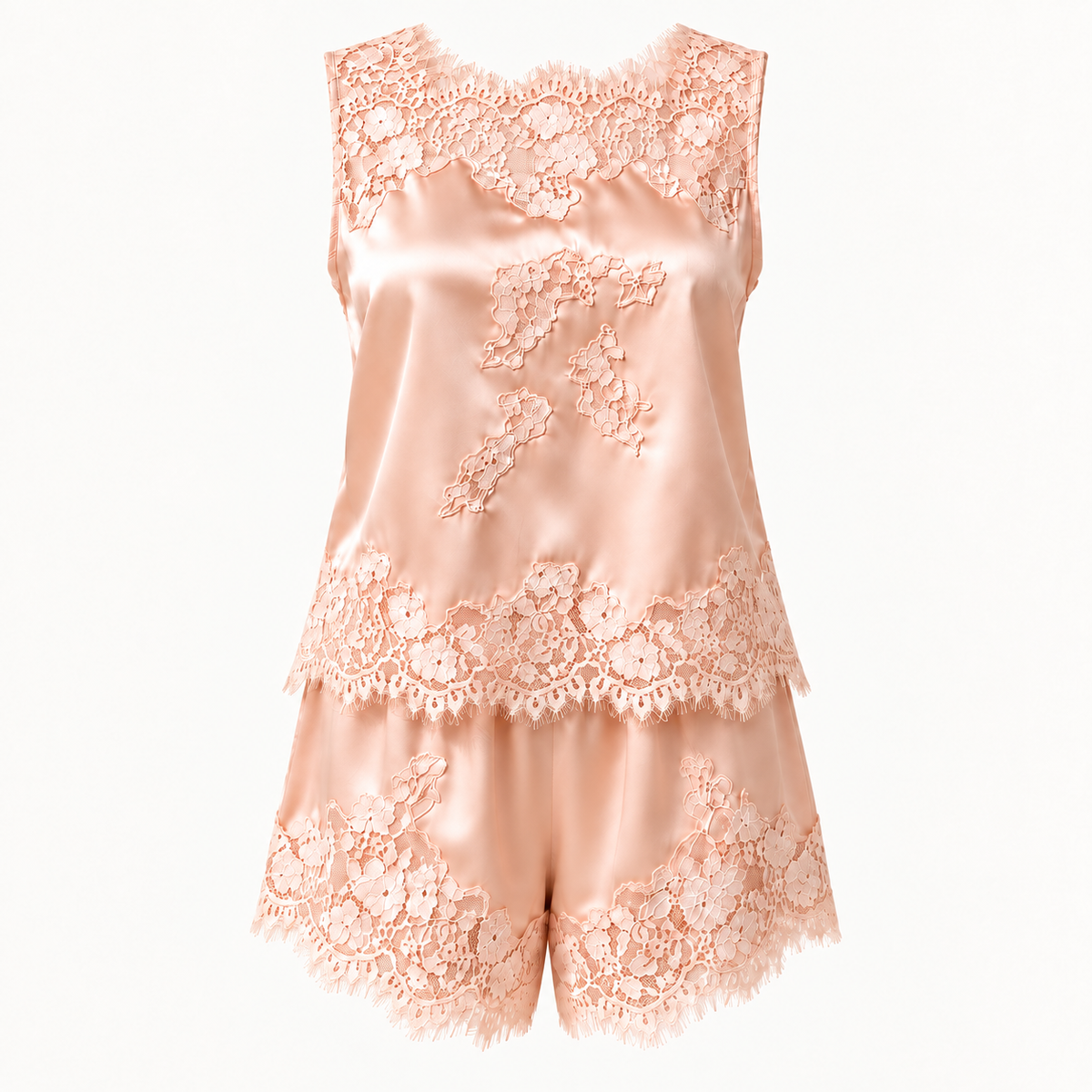 Lily Lace Silk Pyjama Set