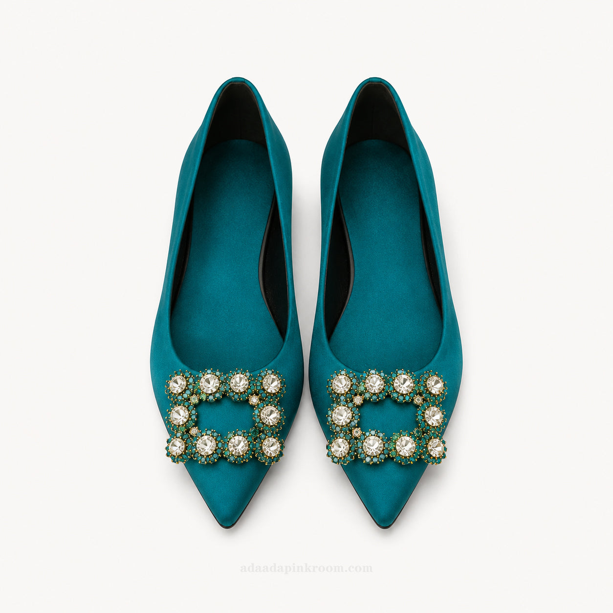 Embellished Pointed-Toe Flats