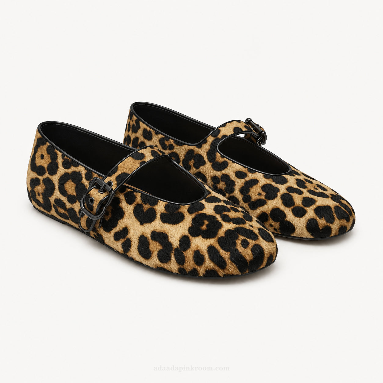 Leopard Print Mary Jane Flats