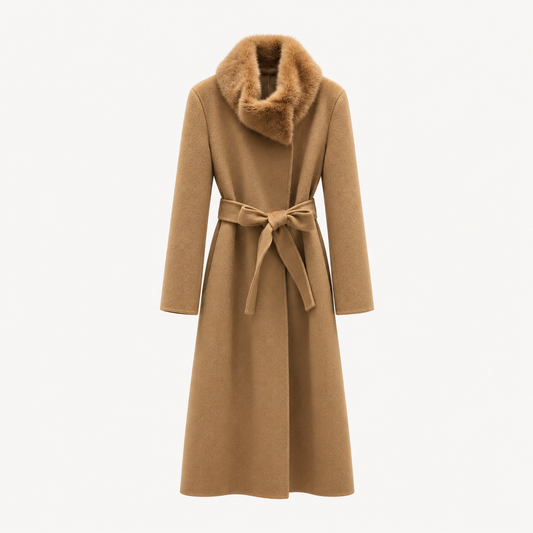 Sienna Fur Collar Cashmere Coat