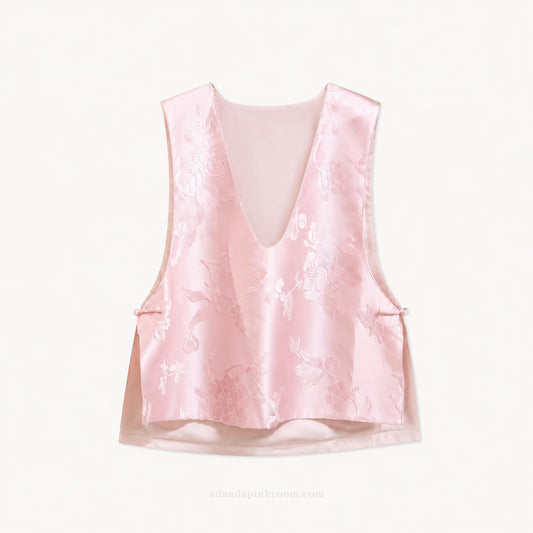 SILK JACQUARD VEST