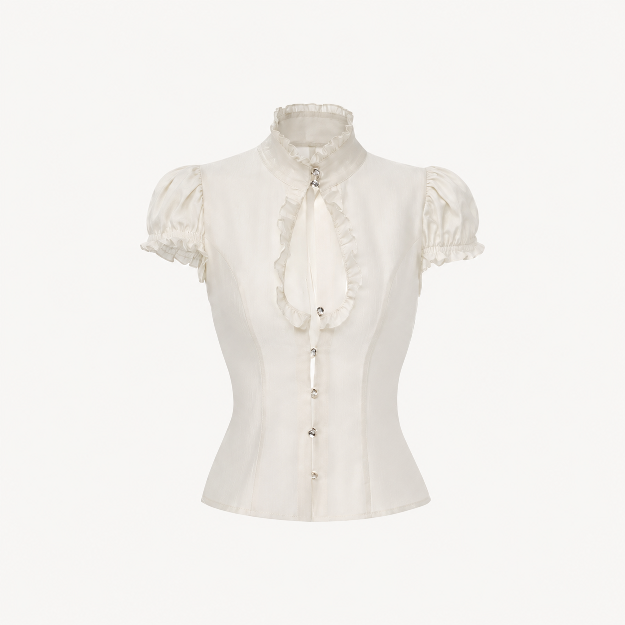 RUFFLED BUTTONED TOP