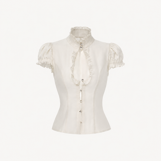 RUFFLED BUTTONED TOP