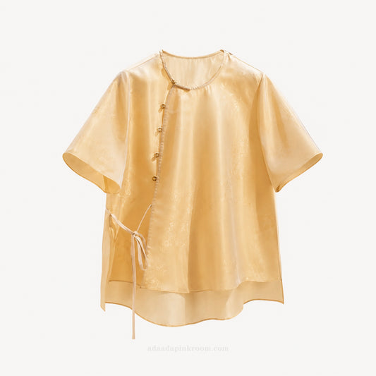 SILK JACQUARD TOP