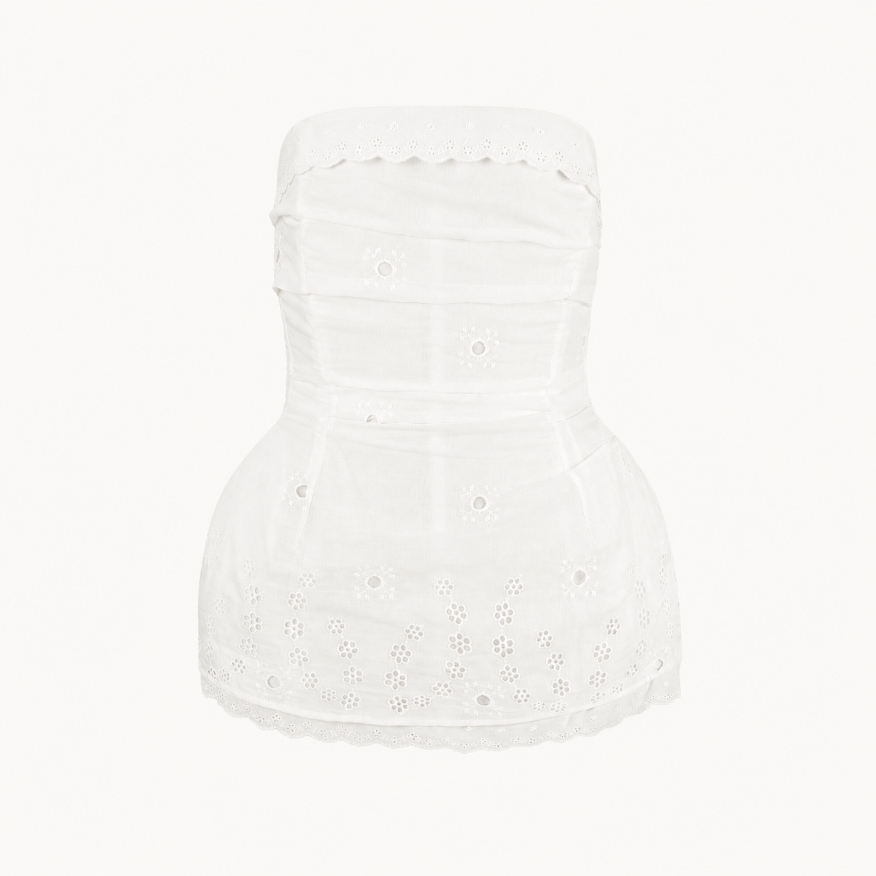 Blanca Eyelet Peplum Top