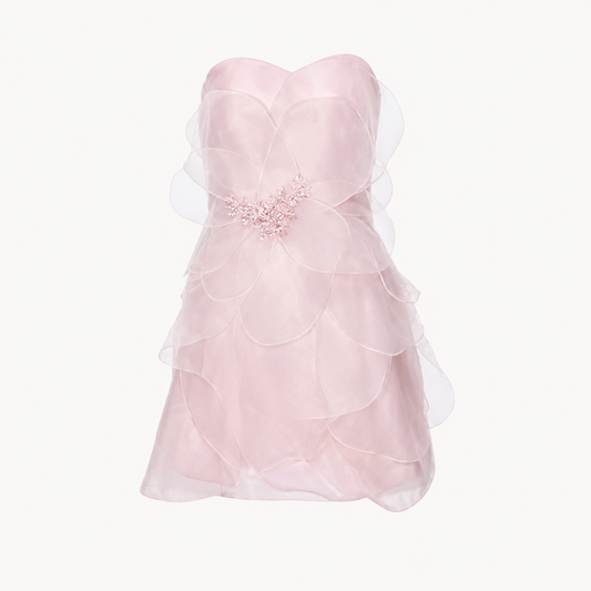 PETAL ORGANZA MINI DRESS