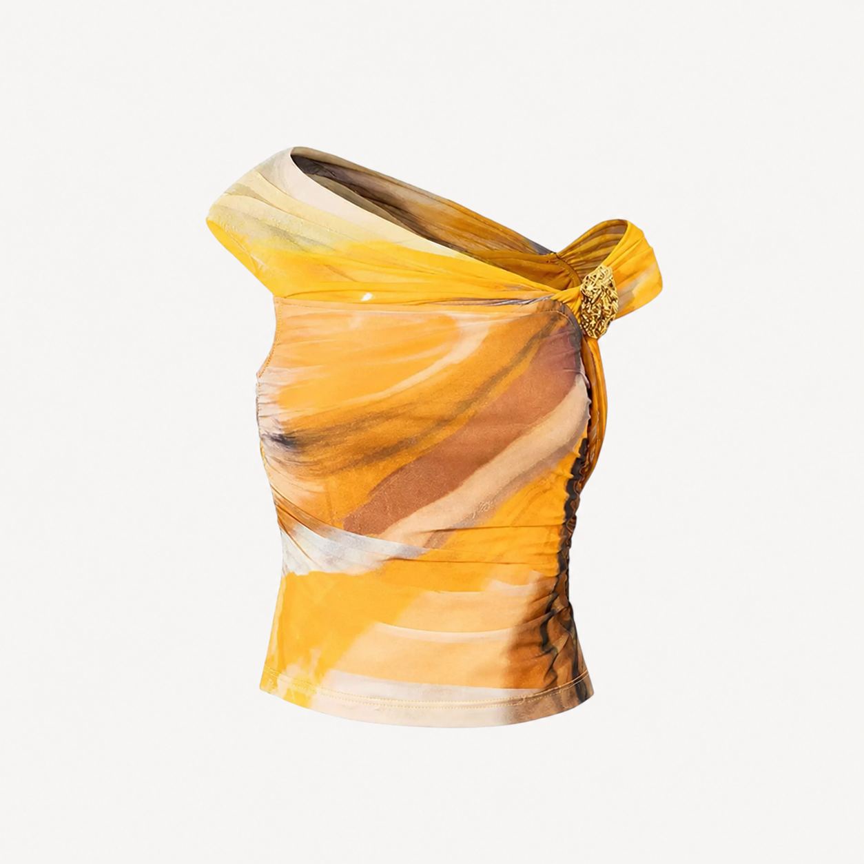 PRINTED ONE-SHOULDER TOP
