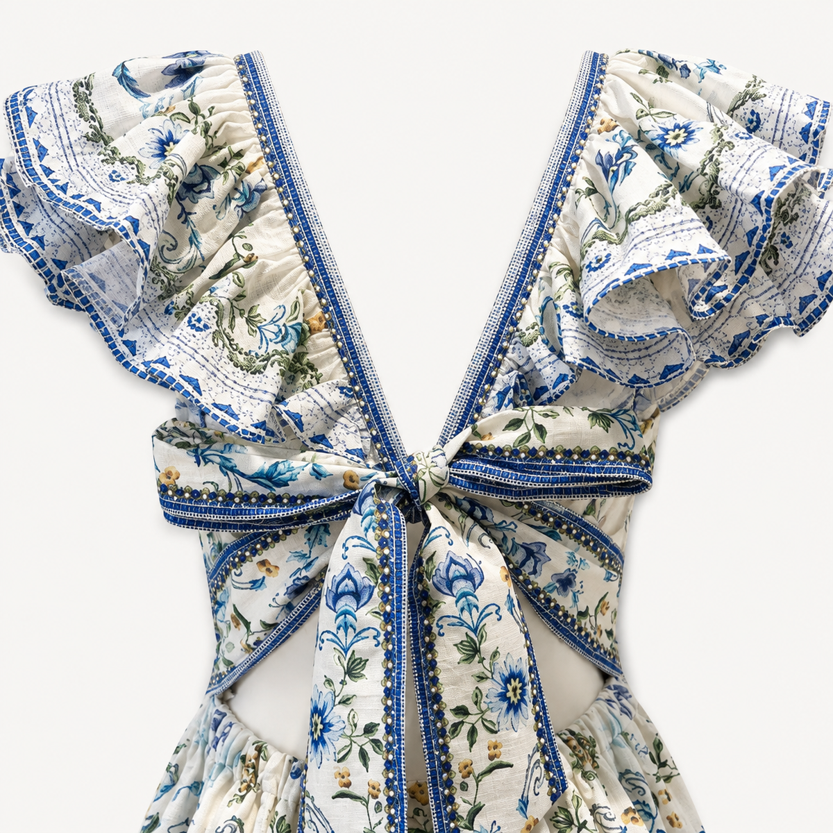 Delphine Floral Ruffle Mini Dress