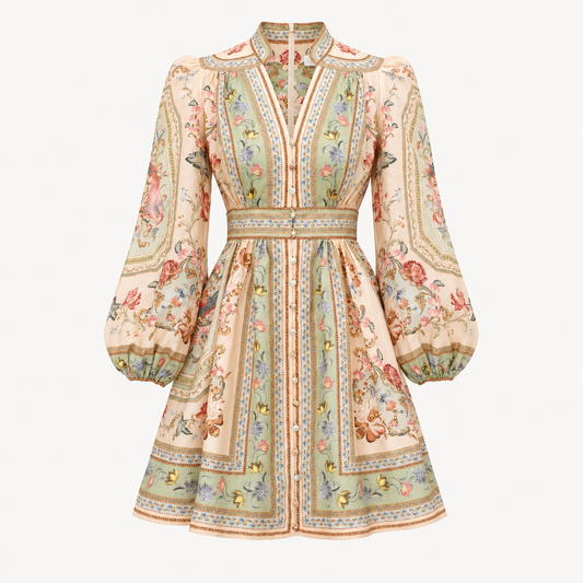Marigold Floral Mini Dress