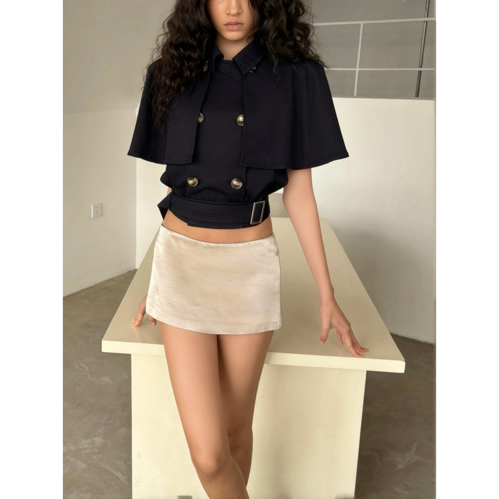 Sable Cape Overlay Jacket