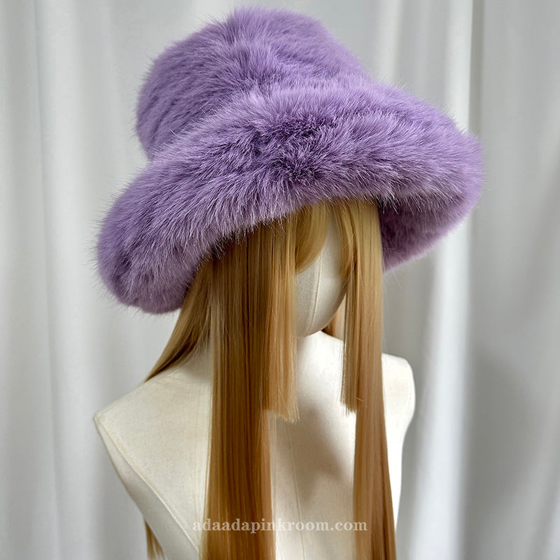 Plush bucket hat