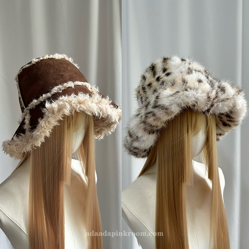 Plush bucket hat