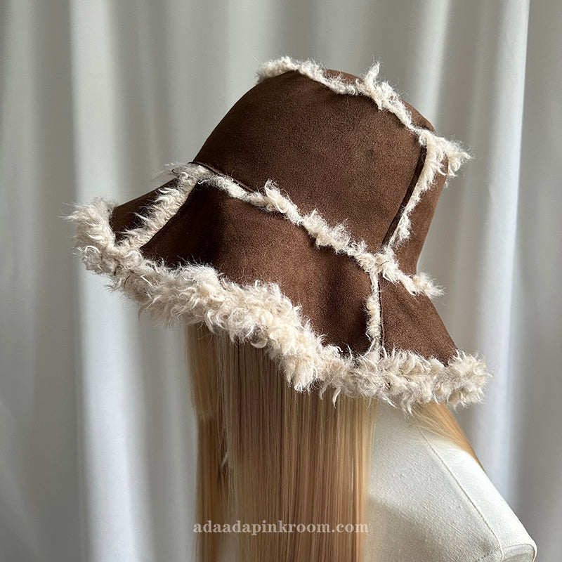 Plush bucket hat