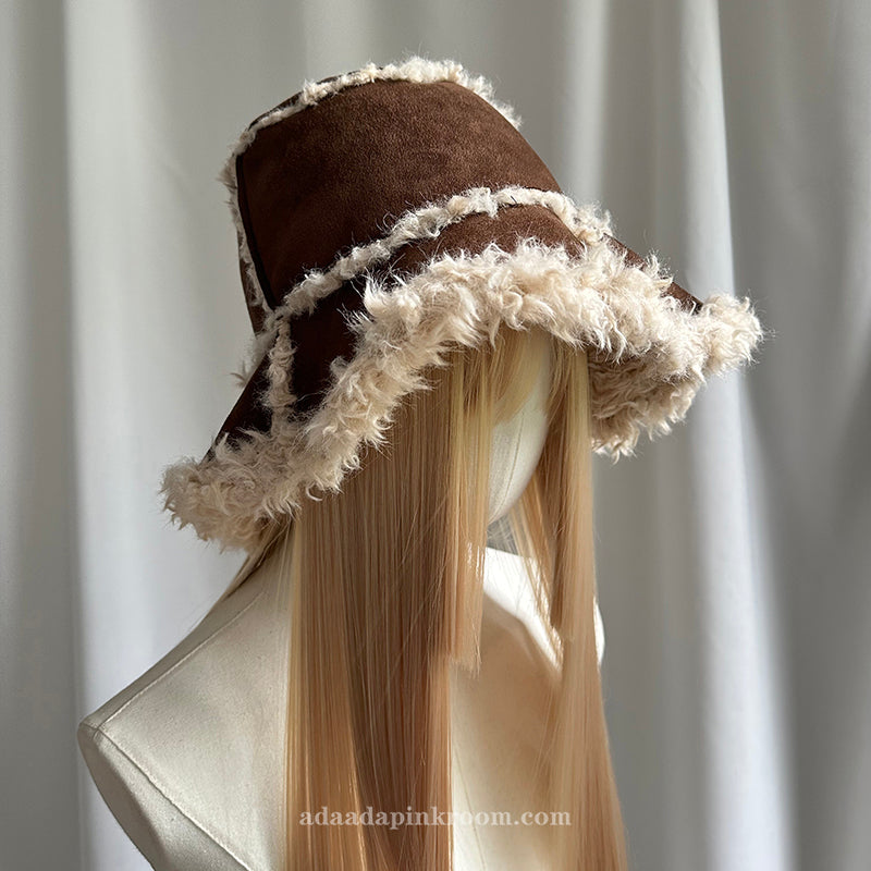 Plush bucket hat