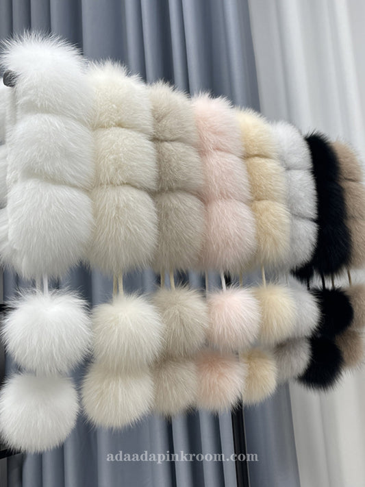 Fox fur grass scarf