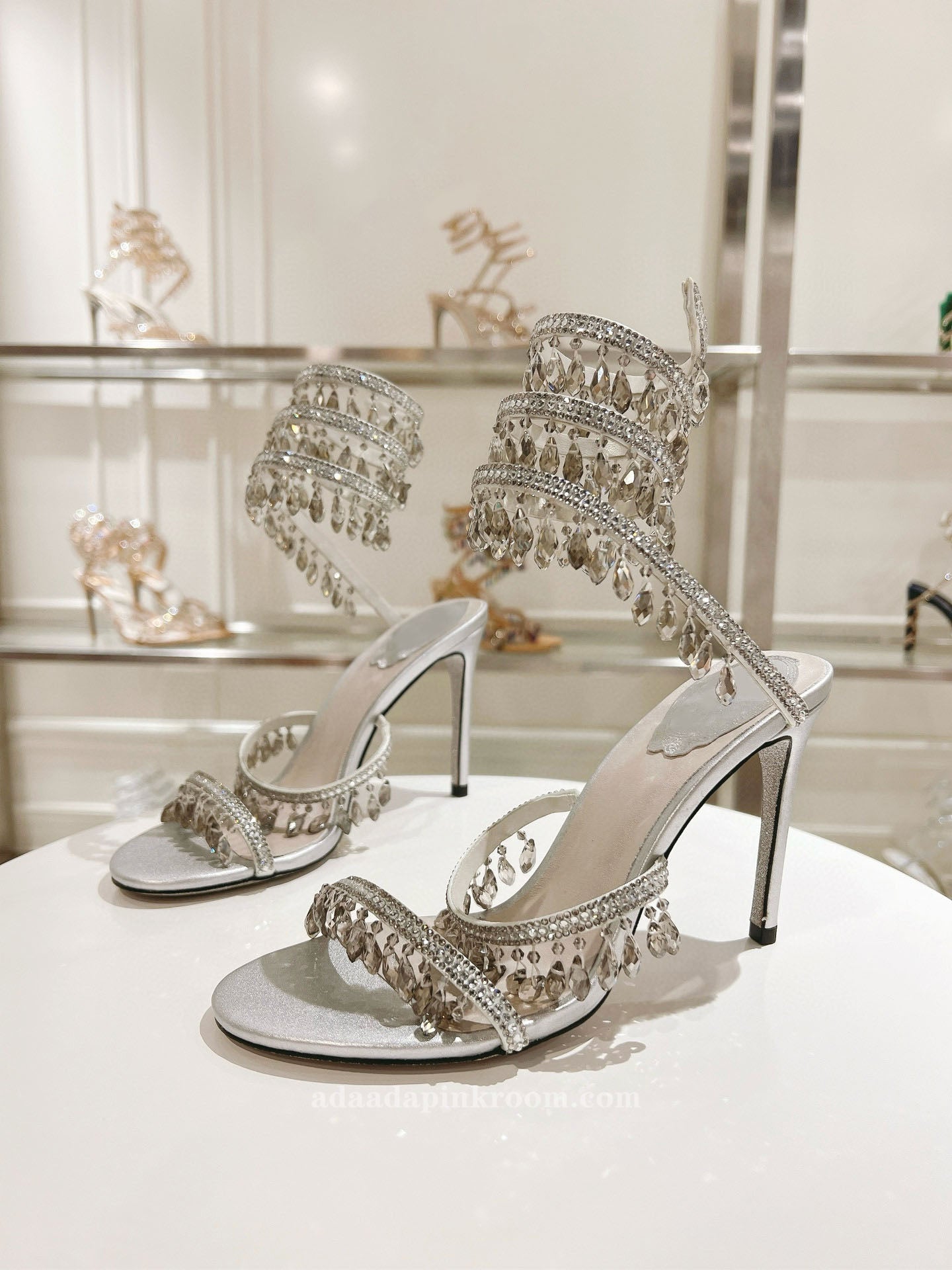 Stiletto crystal wedding shoes  2