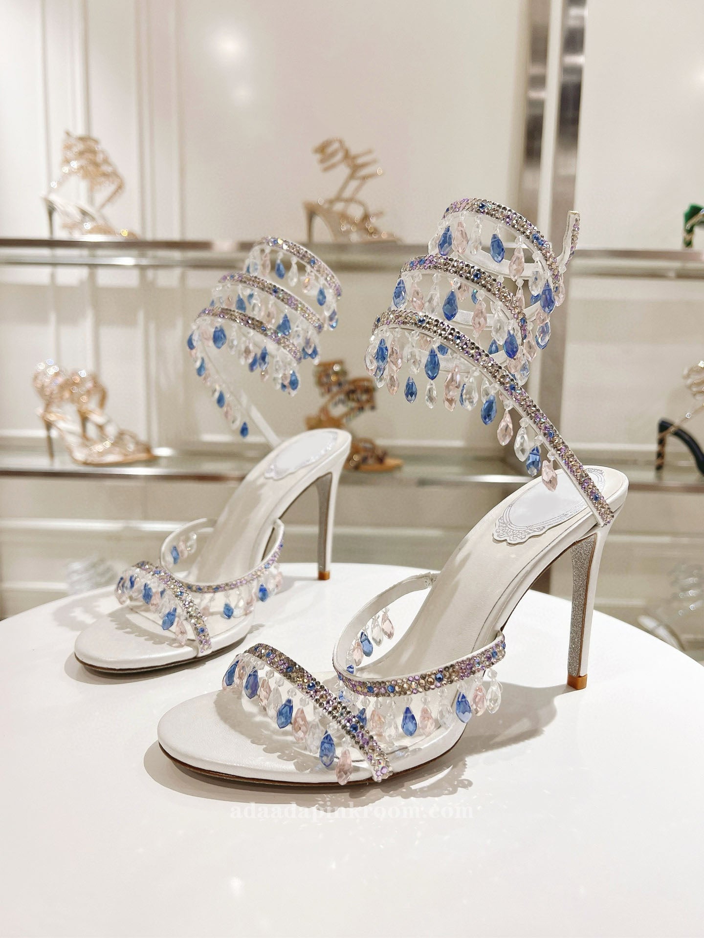 Stiletto crystal wedding shoes