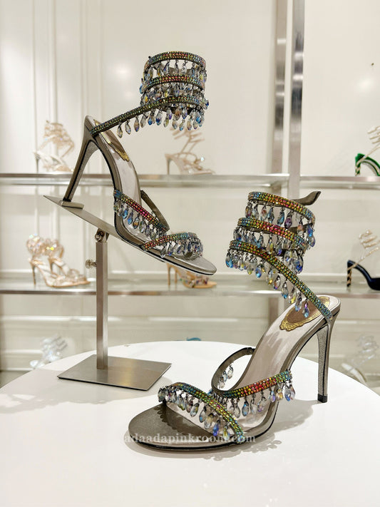 Stiletto crystal wedding shoes