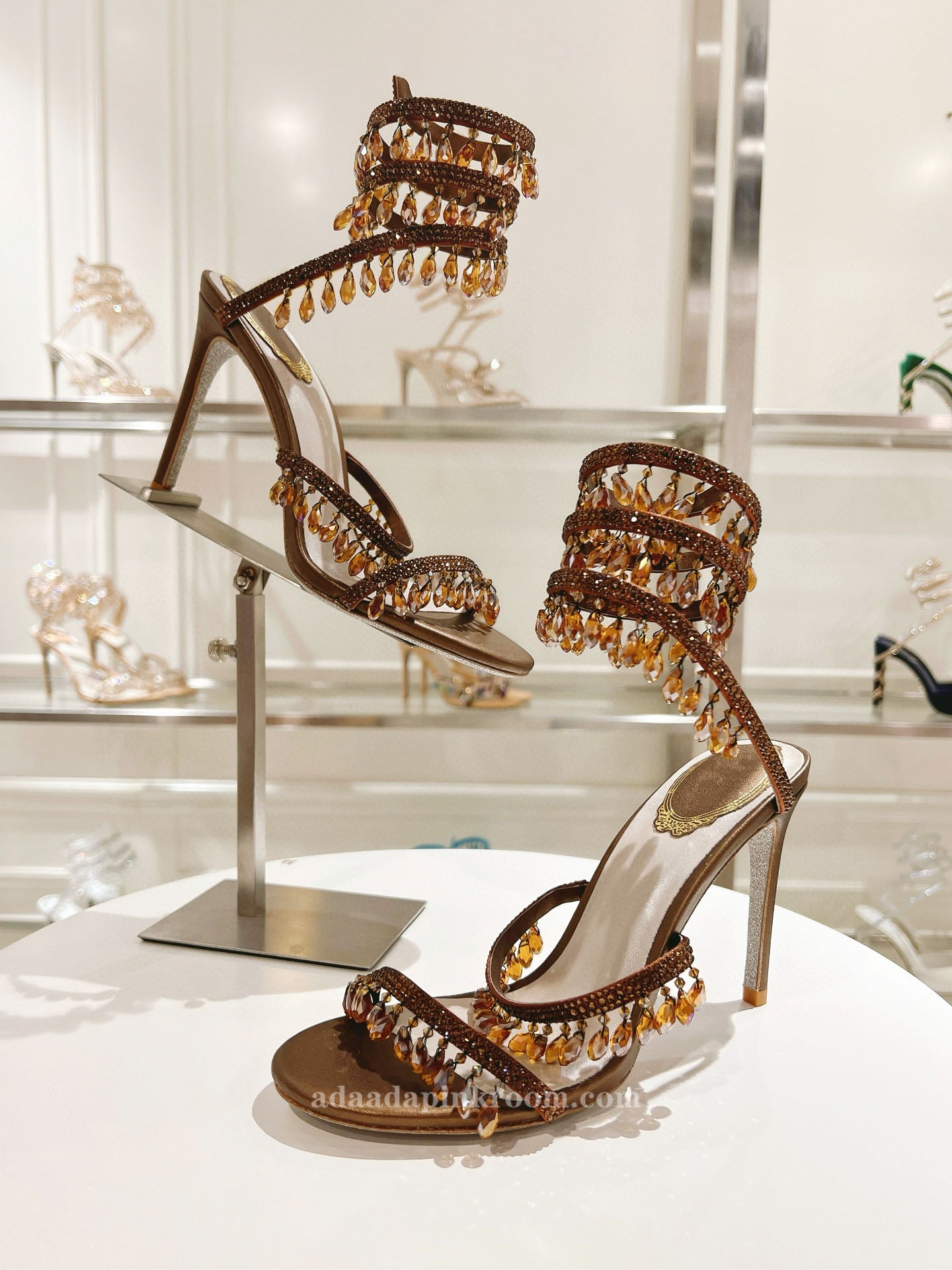 Stiletto crystal wedding shoes
