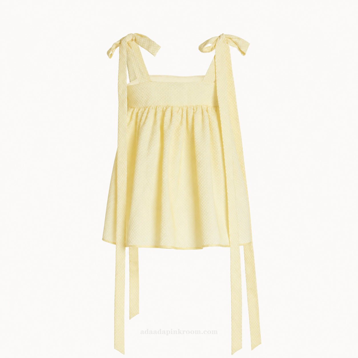 Tie-Shoulder Embroidered Top